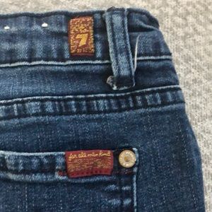 7 For All Mankind Bottoms - Girls Awesome dark blue faded jeans 7 For All Mankind Bottoms - Girls Awesome dark blue faded jeans